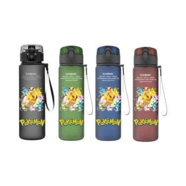 Imagem de Garrafa De Água Plástica De 560ML Pokémon Pikachu Squirtle Bulbasaur, 