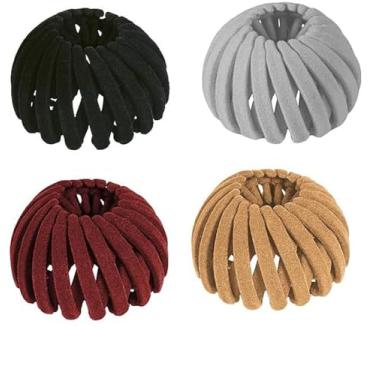 Imagem de Matte Vintage Bird Nest Magic Hair Clip Acessórios Expansíveis Bun Clip para Mulheres Ponytail Holder, Plastics Birds Nest Hair Clip, para Mulheres Cabelo Fino, Grosso, Fino, Cacheado " (Conjunto de 4 peças)