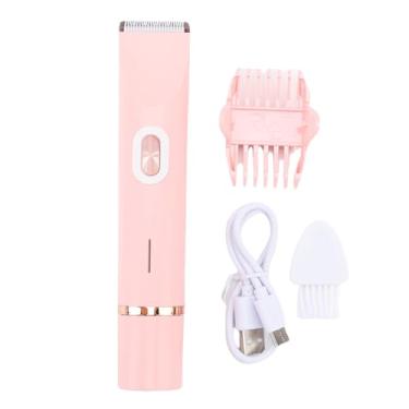 Imagem de ZJchao Aparador de Pêlos do Corpo Feminino 2 Em 1 Elétrico Ipx7 Usb Tipo C Carregamento Biquíni Aparador de Pêlos para Axilas Pernas Barbear Suave Material Abs (Rosa)