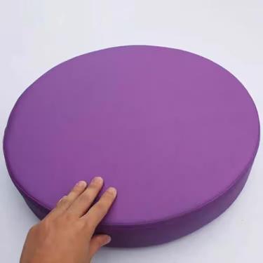Imagem de Yadlan Almofada redonda para cadeira/assento ao ar livre, almofada de assento impermeável de 3/5/8 cm de espessura, almofadas antiderrapantes de espuma 45D com capa removível - para jardim, cozinha