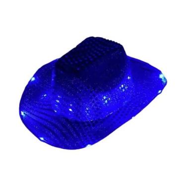 Imagem de Chapéu De Cowboy/Cowgirl Com LED, Boné Luminoso Para Homens E Mulheres