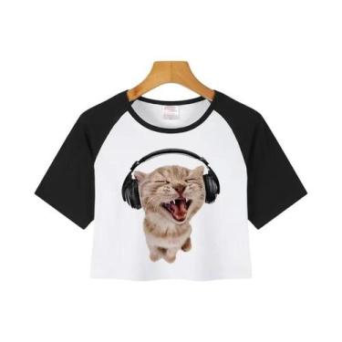 Imagem de Camiseta Casual Crop Top Estilo Y2K Coreano Para Mulheres, Camiseta Gr