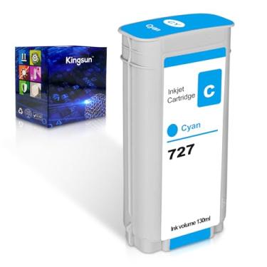 Imagem de KSUMEI Conjunto HP 727 Cartucho de tinta compatível com impressoras HP DesignJet T920 T930 T1500 T1530 T2500 T2530 T2530 130 ml (1 pacote, foto preta)