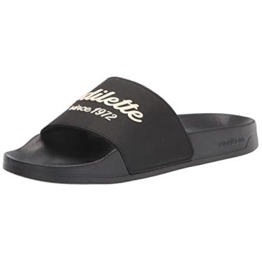 Imagem de adidas Sandália de chuveiro Adilette unissex para adultos, Núcleo preto/branco-maravilhas preto, 12