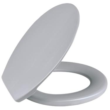 Imagem de Assento Sanitário Econômico Oval Universal | Tampa de Vaso Básica Injetada | Assento Sanitário Convencional(CINZA CLARO (SOPRADO))