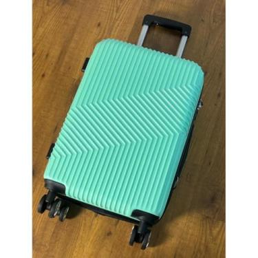 Imagem de Mala de Viagem ABS Pequena e Média com Cadeado Rodas 360° Bordo 8kg 10kg 12kg(Verde,20 Polegados 57x37x23)