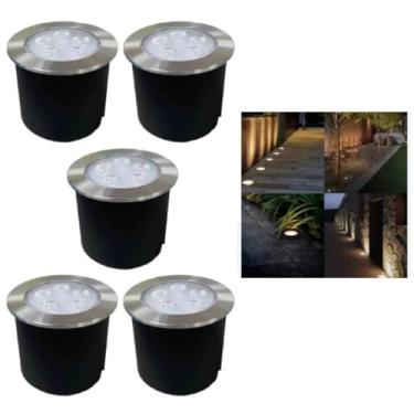 Imagem de 5 Balizador Spot Led Embutir Chão Piso 7w 3000k Bivolt Branco Quente