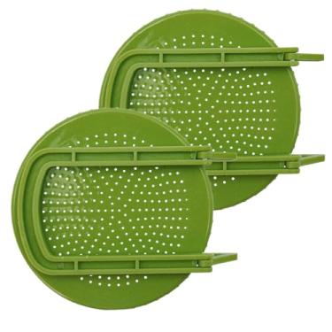 Imagem de Tampas para Germinar - 2 Peças com Suporte para Larga | Tampa para Frasco de Larga - para Germinação Caseira em Interior e com Feijão Brócolis Soja Mungo