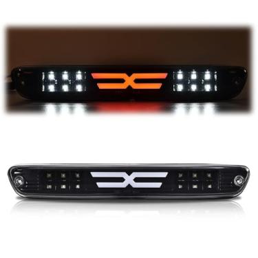 Imagem de PIT66 3ª luz de freio LED compatível com Chevy Colorado 2004-2012/compatível com GMC Canyon 2004-2012 luz de parada de montagem alta, lâmpadas de carga traseira traseira lente fumê caixa preta