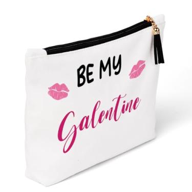 Imagem de QIBAJIU Galentines Day Bolsa de Maquiagem Presentes Decorações de Lembranças de Festa, Be, 9.4 x 6.9 x 1.9 inch, Be