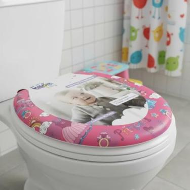 Imagem de Assento Adaptador Higiene Infantil para Vaso Sanitário Conforto e Segurança no Desfralde (Rosa)
