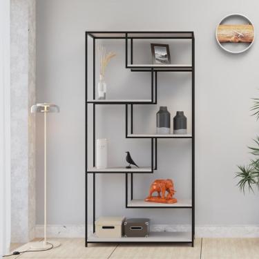 Imagem de Estante Alta C/07 Prateleiras Brooklyn 182cm BPD Est.Preta