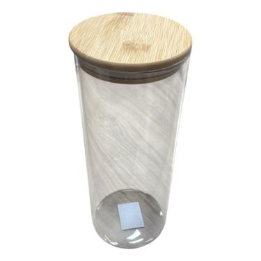 Imagem de Pote de Vidro Borossilicato com Tampa de Bambu 1800 ml
