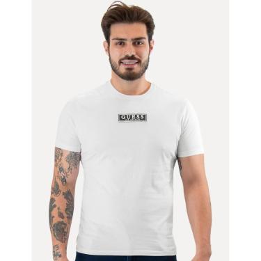 Imagem de Camiseta Guess Masculina Patch Logo Branca-Masculino