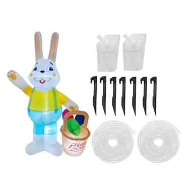 Imagem de Fancyes inflável de Páscoa com luzes de LED para decoração externa, 136 X 67 X 210 Cm