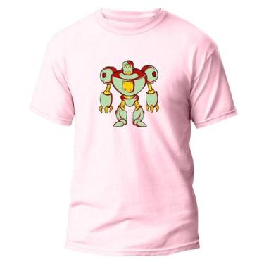 Imagem de Camiseta Basica Algodão Premium Estampada Robô Quente - Pavesi, Rosa, 