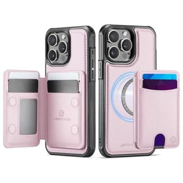 Imagem de owlhold Capa carteira para iPhone 13 Pro Max, compatível com MagSafe e bloqueio de RFID 2 em 1, capa removível de couro PU à prova de choque, capa carteira dobrável dobrável para iPhone 13 Pro Max de