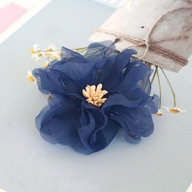 Imagem de 10 peças/lote flor de chiffon rosa preta cinza para convite de casamento flores artificiais para decoração de vestidos, 12