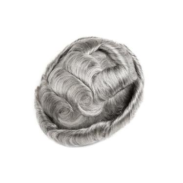 Imagem de Aplique de testa Peruca de pele sem nós para homens cabelo humano prótese capilar masculina(6x9)