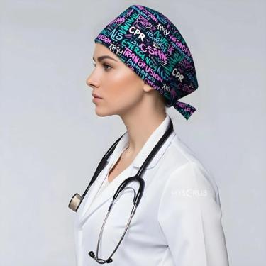 Imagem de Acessórios uniformes do médico do hospital da clínica farmácia esfrega