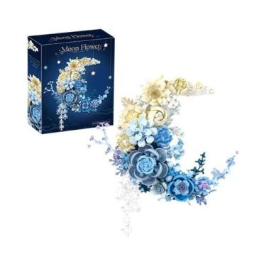Imagem de Blocos De Montar DIY Flores Da Lua Para Meninas, Buquê De Rosas Para P