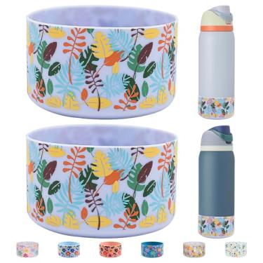 Imagem de HEYSKAY 2 peças de bota de silicone para garrafa de água Owala Flask 1,134 g, capa protetora antiderrapante para Owala Twist, garrafa de água de aço inoxidável FreeSip and Flip sem BPA