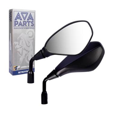 Imagem de AVAPARTS, Retrovisor F800 GS650 haste curta Lente Convexa para motos Honda Dafra Kawasaki Suzuki e Triumph