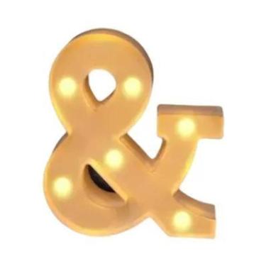 Imagem de Luz Noturna LED De Letras E Números De 16cm Para Decoração De Casa, Ca