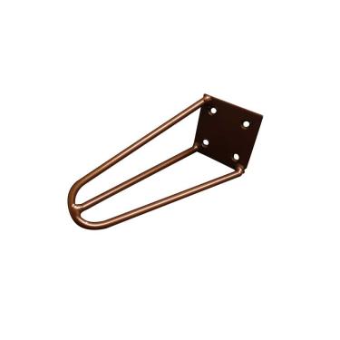 Imagem de Kit 12 Pés de Metal 15 CM Hairpin Legs Mesas de Centro Puffs Bronze