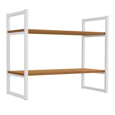 Imagem de Estante Nicho 2 Prateleiras 72 Cm Li008 Canela Branco Kpb