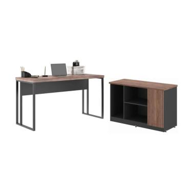 Imagem de Balcao E Mesa De Computador Benim Noce Preto