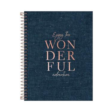 Imagem de Caderno Colegial Espiral Capa Dura 1 Matéria - 80 Folhas - Cambridge Denim - Tilibra