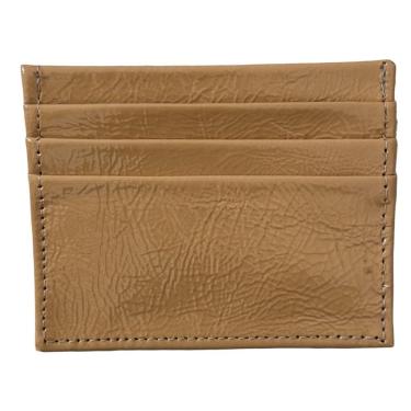 Imagem de Porta Cartão Slim Em Couro Verniz Bege