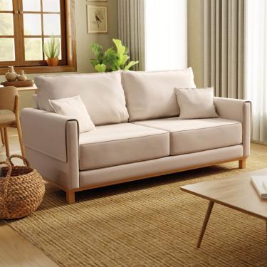 Imagem de Sofá 3 Lugares 200cm Ananda Cabecasa Madeiraoriginals Bege