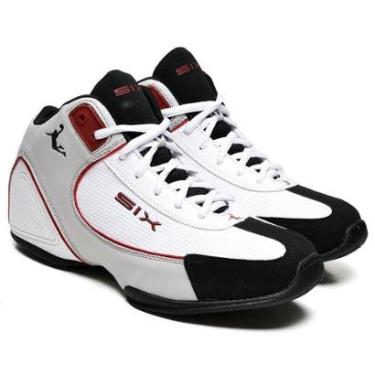 Imagem de Tênis Masculino Basquete Couro Aderência ao Solo P/Esportes Proteção Impacto-Masculino
