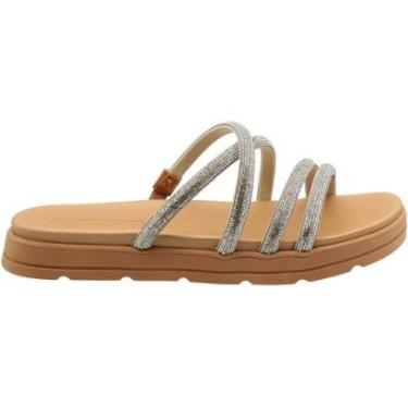 Imagem de Tamanco Papete Moleca Plataforma Tira Pronta Pedrarias Feminino-Feminino