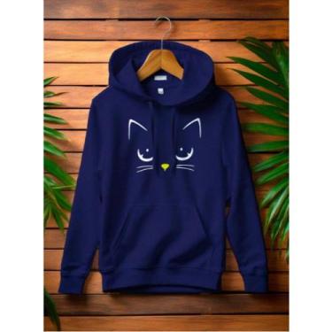 Imagem de Blusa Moletom Gato Gatinho Anime Love MF - Store 2M, Azul, G