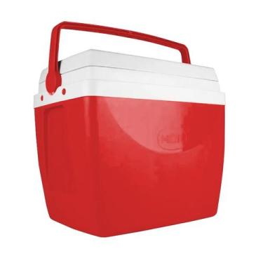 Imagem de Caixa Térmica 26 Litros Mor Ideal para Praia Camping e Viagem, Vermelh