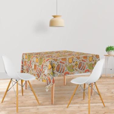 Imagem de Toalha De Mesa Quadrada Tecido Oxford Cerveja Vintage TL153 - 140x140c