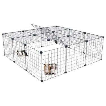 Imagem de Cercado para Porquinho da Índia Coelho 120x120x40cm com Teto ou Fundo 