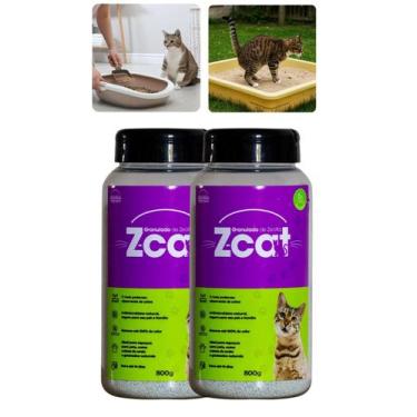 Imagem de 2x Eliminador De Mau Cheiro Para Areia De Gato E Grama Pet - Zcat
