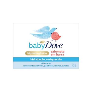 Imagem de Sabonete Em Barra Hipoalergênico Baby Dove Hidratação Enriquecida 75g
