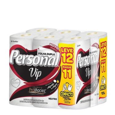 Imagem de Papel higienico personal 30mt folha dupla vip leve12 pague11 6pct c/12