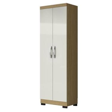Imagem de Armário Multiuso 2 Portas New 2000192 Atacama Off White com Pés Preto 