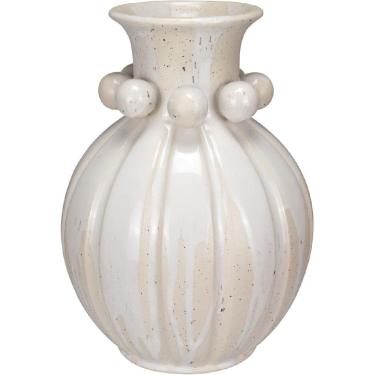 Imagem de VASO DECORATIVO ENFEITE CASA HOME&CO CERÂMICA 34x24,5x24,5cm BEGE