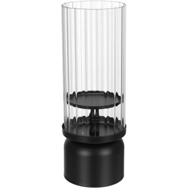 Imagem de CASTIÇAL DECORATIVO PORTA VELA HOME&CO METAL 34x12x12cm PRETO