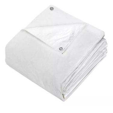 Imagem de Lona Polietileno 6X4 Grossa 300 Micras Multiuso Branco - Plástica Acam