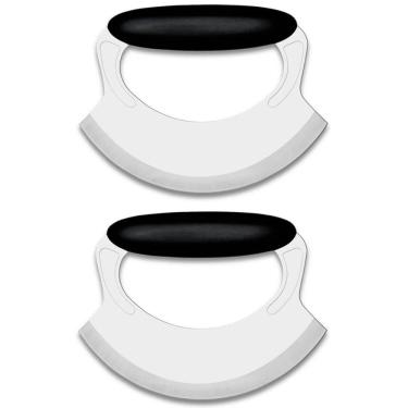 Imagem de Kit 2 Cortadores de Pizza Aço Inox Brinox Precision Plus 16,5cm Preto Massas Temperos Legumes