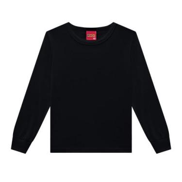 Imagem de Camiseta Infantil Menino Manga Longa Kyly em Algodão Básica Tamanho:12