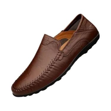 Imagem de Sapatos De Couro Masculinos Casuais Para Negócios Confortáveis E Respi